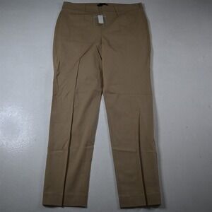 NEW Talbots 10 Khaki Chatham Slim Ankle‎ Side Zip Womens Pants